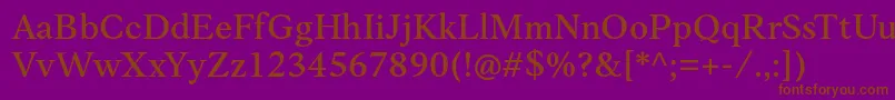 Anko PersonalUse Medium-Schriftart – Braune Schriften auf violettem Hintergrund