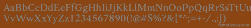フォントAnko PersonalUse Medium – 茶色の背景に灰色の文字