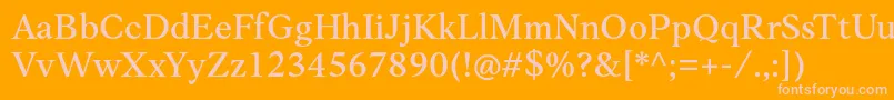 Anko PersonalUse Medium-fontti – vaaleanpunaiset fontit oranssilla taustalla