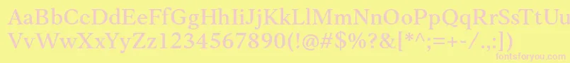 Anko PersonalUse Medium Font – Pink Fonts on Yellow Background