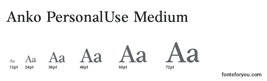 Anko PersonalUse Medium Font Sizes