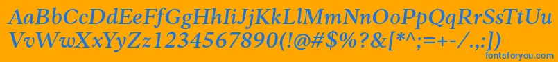 Anko PersonalUse MediumItalic Font – Blue Fonts on Orange Background