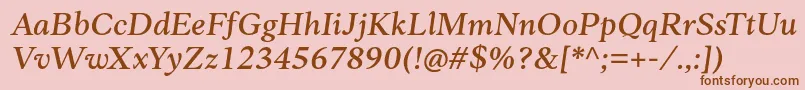 Anko PersonalUse MediumItalic Font – Brown Fonts on Pink Background