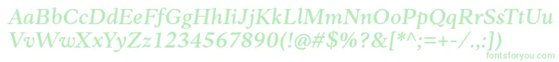 Anko PersonalUse MediumItalic Font – Green Fonts on White Background