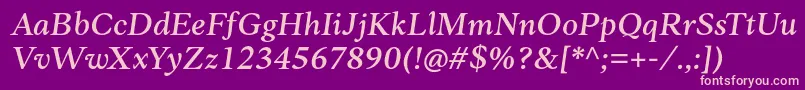Anko PersonalUse MediumItalic Font – Pink Fonts on Purple Background