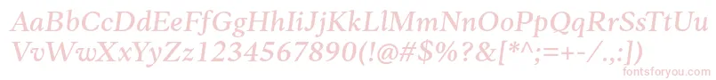 Anko PersonalUse MediumItalic Font – Pink Fonts on White Background