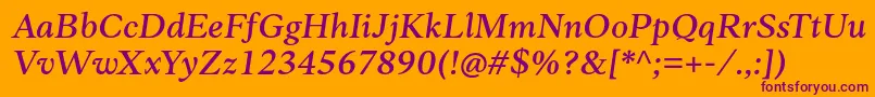 Anko PersonalUse MediumItalic Font – Purple Fonts on Orange Background