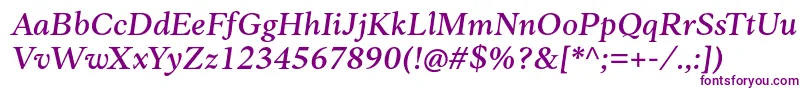 Anko PersonalUse MediumItalic Font – Purple Fonts on White Background