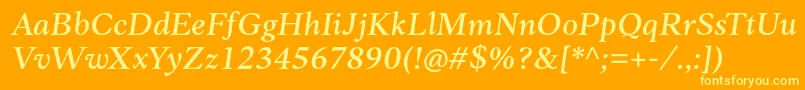 Anko PersonalUse MediumItalic Font – Yellow Fonts on Orange Background