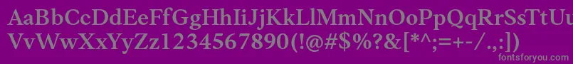 フォントAnko PersonalUse SemiBold – 紫の背景に灰色の文字