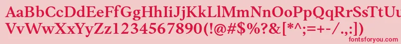 Anko PersonalUse SemiBold Font – Red Fonts on Pink Background