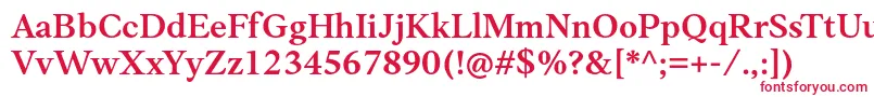Anko PersonalUse SemiBold Font – Red Fonts on White Background