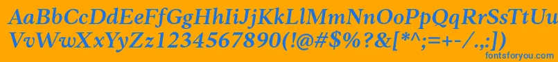Anko PersonalUse SemiBoldItalic Font – Blue Fonts on Orange Background