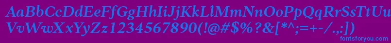 Anko PersonalUse SemiBoldItalic Font – Blue Fonts on Purple Background