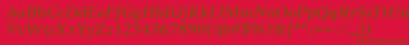 Anko PersonalUse SemiBoldItalic Font – Brown Fonts on Red Background