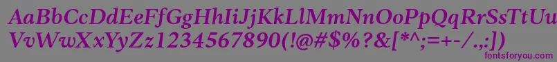 Anko PersonalUse SemiBoldItalic Font – Purple Fonts on Gray Background