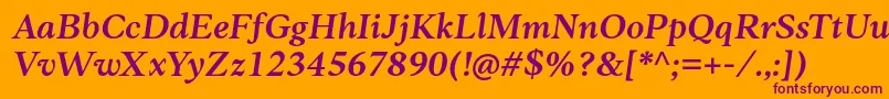 Anko PersonalUse SemiBoldItalic Font – Purple Fonts on Orange Background