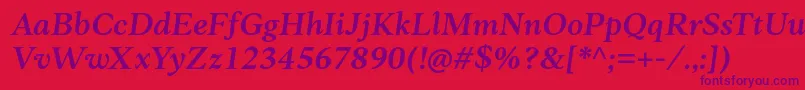 Anko PersonalUse SemiBoldItalic Font – Purple Fonts on Red Background