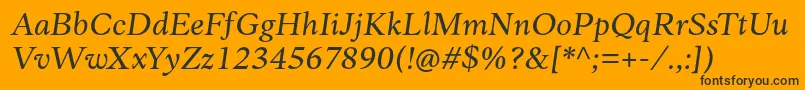 Weitere Informationen zur AnkoPersonalUse RegularItalic-Schriftart AnkoPersonalUse RegularItalic-Schriftart – Schwarze Schriften auf orangefarbenem Hintergrund