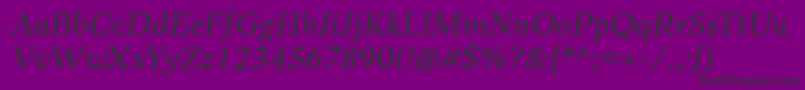 AnkoPersonalUse RegularItalic Font – Black Fonts on Purple Background