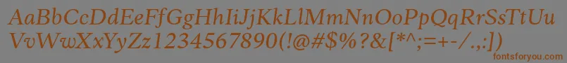 AnkoPersonalUse RegularItalic Font – Brown Fonts on Gray Background