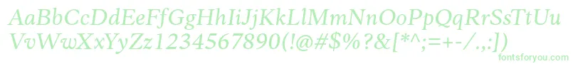 AnkoPersonalUse RegularItalic Font – Green Fonts on White Background