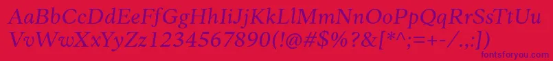 AnkoPersonalUse RegularItalic Font – Purple Fonts on Red Background