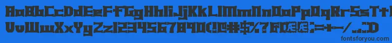 XhumeBrk Font – Black Fonts on Blue Background