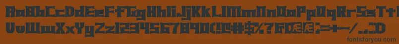 Czcionka XhumeBrk – czarne czcionki na brązowym tle