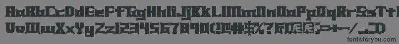 XhumeBrk Font – Black Fonts on Gray Background
