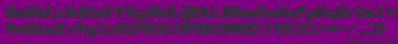 XhumeBrk Font – Black Fonts on Purple Background