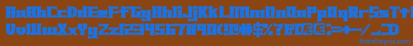 XhumeBrk Font – Blue Fonts on Brown Background