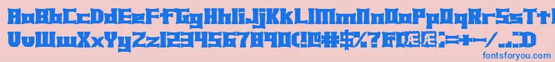 XhumeBrk Font – Blue Fonts on Pink Background