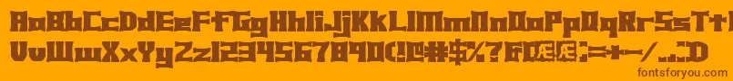 XhumeBrk Font – Brown Fonts on Orange Background