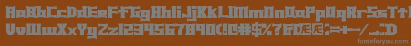 XhumeBrk-Schriftart – Graue Schriften auf braunem Hintergrund