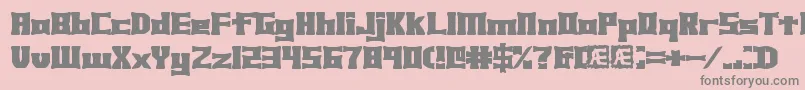 XhumeBrk Font – Gray Fonts on Pink Background