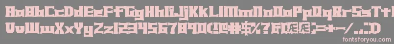 XhumeBrk Font – Pink Fonts on Gray Background