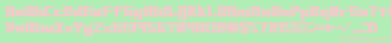 XhumeBrk Font – Pink Fonts on Green Background