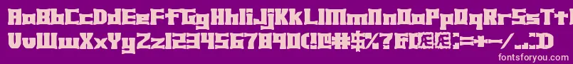 XhumeBrk Font – Pink Fonts on Purple Background