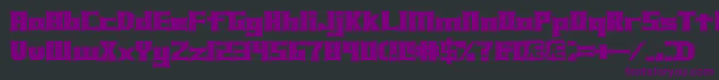 XhumeBrk Font – Purple Fonts on Black Background