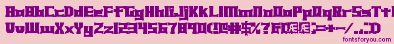 XhumeBrk Font – Purple Fonts on Pink Background