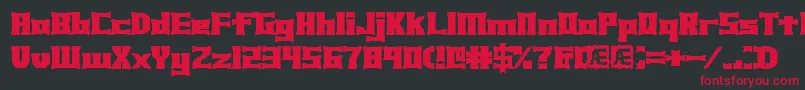 XhumeBrk Font – Red Fonts on Black Background