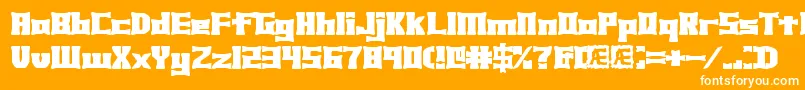 XhumeBrk Font – White Fonts on Orange Background