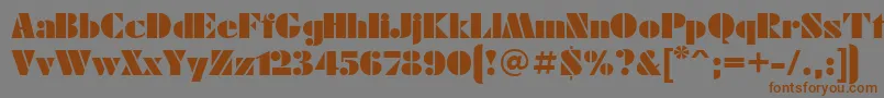 Fte Font – Brown Fonts on Gray Background
