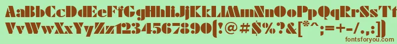 Fte Font – Brown Fonts on Green Background