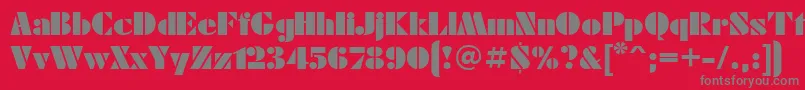 Fte Font – Gray Fonts on Red Background