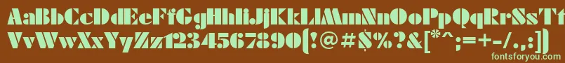 Fte Font – Green Fonts on Brown Background