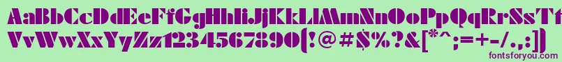 Fte Font – Purple Fonts on Green Background