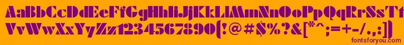 Fte Font – Purple Fonts on Orange Background