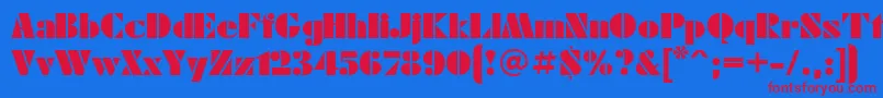 Fte Font – Red Fonts on Blue Background
